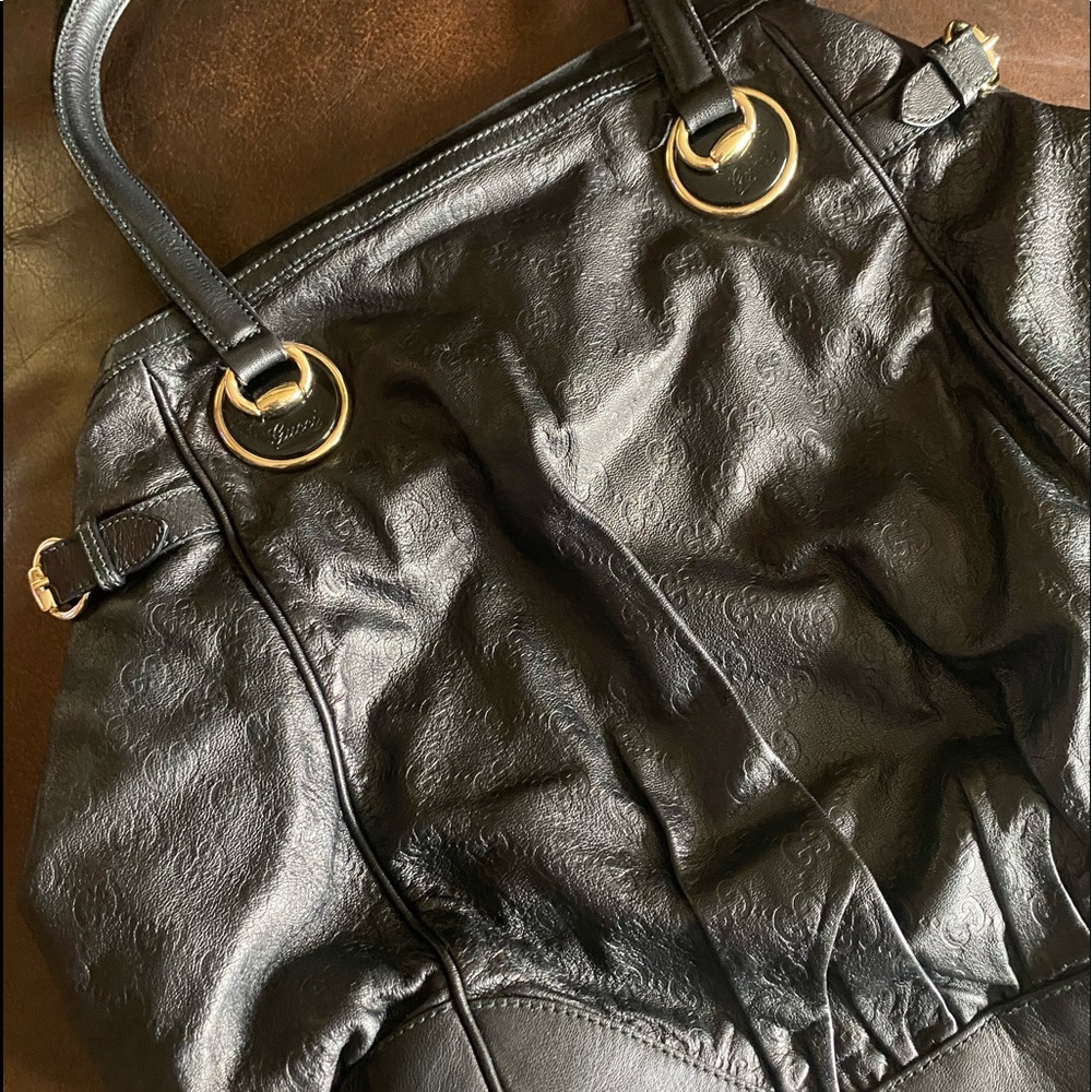 Gucci black vintage shoulder bag
